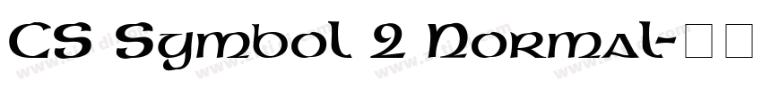 CS Symbol 2 Normal字体转换